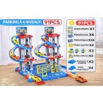 Circuit de voitures parking 4 niveaux ? 91 pi�ces ? rampe spirale double ? garage enfant avec voitures ...