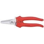 Cisaille universelle - polie - 190mm - plastique aluminium laiton cuivre acier fer pvc - rouge