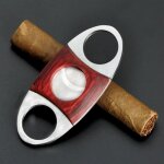 Ciseaux  cigares outil  cigares coupe - cigares en acier inoxydable acajou  double tranchant coupe ...