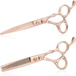 Ciseaux de coiffure professionnel - estampille - 6 pouces - acier inoxydable japonais 440c - effiler ...