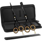 Ciseaux de coiffure professionnel - estampille - set de ciseaux - acier inoxydable - 14 cm - effiler ...