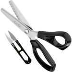 Ciseaux cranteurs couture avec coupe - fil - longueur totale 2286cm ciseaux crants avec poignes noires ...