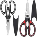Ciseaux de cuisine multiusagelot de 2 ciseaux de cuisine polyvalents ciseaux de cuisine tranchants en ...