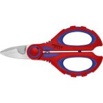 Ciseaux dlectricien knipex 190 mm - rouge - coupe - cble - pochette de ceinture incluse