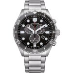 Montre quartz homme - citizen eco - drive sporty aqua at2568 - 82e - noir - acier inoxydable - 10 atm ...