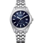 Montre femmes citizen eco - drive analogique bracelet acier inoxydable argent eo1210 - 83l