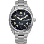 Montre hommes citizen - eco - drive analogique - bracelet titane argent bm8560 - 88e