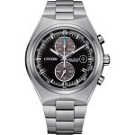 Montre hommes citizen eco - drive ca7090 - 87e - chronographe - bracelet titane argent