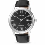 Montre - citizen - sports watch - cuir noir - etanch�it� 3 atm - mouvement solaire