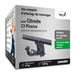 Citro�n c3 picasso auto - hak attelage de remorque amovible comprenant un faisceau de c�bles 7 broches ...