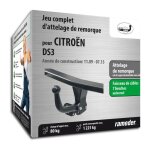 Citro�n ds3 attelage auto - hak col de cygne d�montable avec outil + faisceau 7 broches - date de fabrication ...
