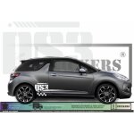 Citr�en ds3 - blanc - logos stickers lat�raux et capot - tuning sticker autocollant graphic decals