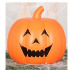 Citrouille halloween plastique 32 cm orange cuivre mandarine - decors de table halloween Citrouille halloween plastique 32 cm orange cuivre mandarine - decors de table halloween