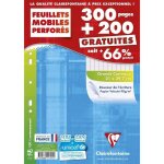 Claire fontaine feuille grand carreaux 300 + 200