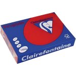 Ramette de papier - clairefontaine - 1016 - a4 160g - rouge groseille - 250 feuilles