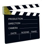 D�coration clap de cin�ma 28 x 285 cm - noir