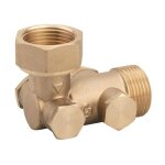 Clapet anti retour coud� ea nf dn 15 femelle - m�le 20x27 l. 58mm 4 bouchons laiton