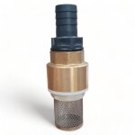 Clapet anti retour en laiton avec cr�pine et manchette pour pompe - 3 / 4 pouce (20 mm)