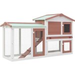 Clapier cage  lapins rongeurs poulailler pour petits animaux de compagnie large dextrieur marron et ...