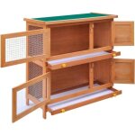 Clapier dextérieur - kai - enclos pour petits animaux - bois de sapin - 2 étages - toit étanche vert Clapier dextérieur - kai - enclos pour petits animaux - bois de sapin - 2 étages - toit étanche vert