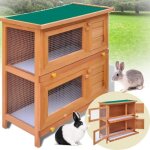 Clapier dextrieur enclos poulailler - parc cage lapin extrieur - enclos pour petits animaux 4 portes ...