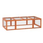 Clapier lapin ext�rieur - cage cochon dinde - pawhut - toit ouvrable et portes verrouillables - bois ...