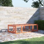 Clapier lapin ext�rieur cage cochon dinde toit ouvrable et portes verrouillables 180 x 90 x 48 cm jaune ...