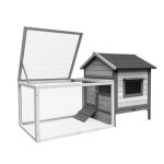 Wiltec clapier ? 1460 x 750 x 830 mm ? toit bitumé ? bois sapin ? avec Wiltec clapier ? 1460 x 750 x 830 mm ? toit bitumé ? bois sapin ? avec
