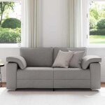Clarence� canap� damour - canap� double - taupe 1 - moderne canap� taupe dimensions globales: 180x80x80 ...
