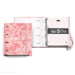 Classeur a4 miquelrius tie dye rose 4 anneaux + bloc 100 feuilles a4 copies simples perfores petits ...