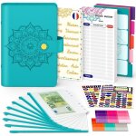 Classeur carnet de budget a6 avec enveloppe organisatrice - planificateur de d�penses en bleu - gestion ...