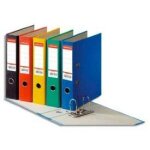 Classeur  levier - esselte - rainbow - papier couleur - dos de 75 cm - format 24x32