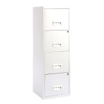 Classeur mtal pratic 4 tiroirs pr dossiers suspendus blanc