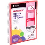 Classeur avec pochettes  spirales - carchivo - archivex star - rouge - a4 - plastique - polypropylne ...
