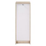Classeur  rideau chne rideau noir ou blanc 5 niches l 37. 8 h 103. 8 p 38. 4 cm - blanc - l 37. 8 x ...