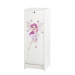 Classeur � rideau - f�e - 217 - blanc - 5 niches - serrure - 104 cm de hauteur