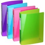 Classeur souple a4 + exacompta iderama 4 anneaux dos 4 cm polypro coloris au choix violet