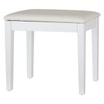 Classic cantabile banc de piano avec compartiment de rangement modle s blanc mat