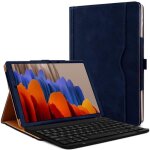 Clavier azerty - samsung - galaxy tab s7 - tui de protection - bleu - 11 pouces