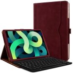 Clavier azerty + tui de protection bordeau pour apple ipad (a16) 2025 11 pouces