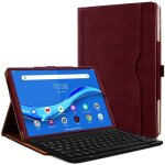 Clavier azerty - lenovo - tab m10 fhd plus 2e gn - tui de protection - bordeaux - mixte