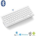 Clavier bluetooth - marque - mod�le - azerty - sans fil - blanc