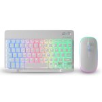 Clavier bluetooth sans fil pour tablettes android ios et windows avec �clairage rgb clavier et souris ...