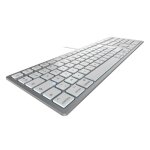 Clavier au design ultra plat avec touches spéciales - cherry kc 6000 slim for mac - blanc argent Clavier au design ultra plat avec touches spéciales - cherry kc 6000 slim for mac - blanc argent