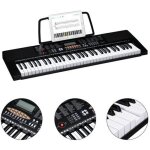 Clavier lectronique portable  61 touches avec haut - parleurs intgrs casque microphone pupitre cran ...