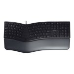 Clavier ergonomique - cherry - kc 4500 ergo - filaire - repose - poignet rembourr� - qwerty
