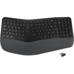 Clavier ergonomique sans - fil - jozsi - 2. 4ghz repose - poignet int�gr� azerty deux parties compatible ...