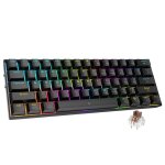 A clavier gamer 61 touches 16 effets lumineux rgb connexion filaire sans fil bluetooth connectivit� trimode ...