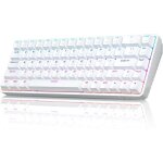 Clavier gamer mecanique sans fil dk6865% clavier gaming r�tro�clairage rgb avec bluetooth / 2. 4g / type ...