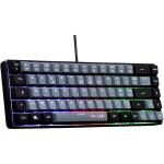 Clavier gamer semi - m�canique 60% - trahoo - keyz hydrogen - r�tro�clairage rgb multicolore - format ...